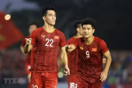 U23 Việt Nam hướng đến chiến thắng đầu tay tại giải U23 châu Á 2020. (Ảnh: Hoàng Linh/TTXVN)