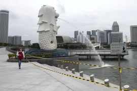 Người dân đeo khẩu trang phòng lây nhiễm COVID-19 tại Singapore ngày 27/5. (Ảnh: THX/TTXVN)