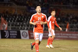 Công Phượng trong màu áo Thành phố Hồ Chí Minh.