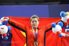 Hoàng Thị Duyên tiếp tục thi đấu ấn tượng sau kỳ SEA Games tại Philippines. (Ảnh: Vietnam+)