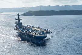 Tàu sân bay USS Theodore Roosevelt. (Nguồn: AP)