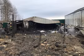 Hiện trường vụ cháy tại Nga. (Nguồn: gazeta.ru)