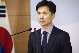 Người phát ngôn Bộ Thống nhất Hàn Quốc Lee Sang-min. (Nguồn: AP)