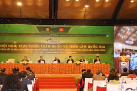Hội nghị trực tuyến toàn quốc và triển lãm quốc gia. Tổng kết 10 năm thực hiện Nghị quyết Trung ương 7 Khóa X về nông nghiệp, nông dân, nông thôn,” ngày 27/11. (Ảnh: PV/Vietnam+)