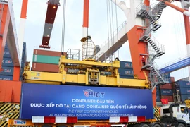 Khai trương Cảng quốc tế Lạch Huyện, ngày 13/5. (Ảnh:Jica)