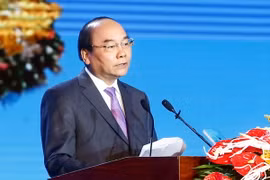 Thủ tướng Nguyễn Xuân Phúc phát biểu tại Lễ kỷ niệm. (Ảnh:Thống Nhất/TTXVN)