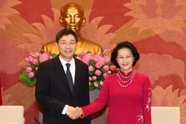 Chủ tịch Quốc hội Nguyễn Thị Kim Ngân tiếp Ngài Lee Hyuk, Đại sứ Hàn Quốc tại Việt Nam. (Ảnh: Trọng Đức/TTXVN)
