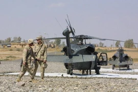 Binh sỹ Mỹ tại căn cứ không quân Qayyara, cách Mosul 35km về phía nam, ngày 4/10/2003. (Nguồn: AFP/TTXVN)