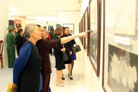 Các đại biểu tham quan triển lãm. (Ảnh: An Đăng/TTXVN)