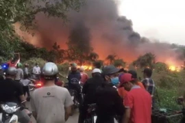 Hiện trường vụ cháy. (Ảnh: TTXVN)