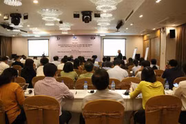 Hội thảo Bảo hộ và Thực thi quyền sở hữu trí tuệ trong cuộc cách mạng 4.0. (Ảnh: Hứa Chung/TTXVN)
