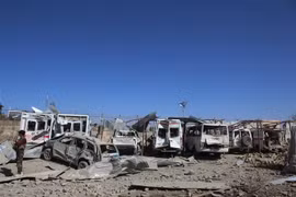Hiện trường một vụ đánh bom ở Afghanistan. (Ảnh: THX/TTXVN)