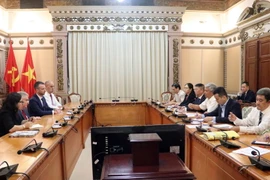 Quang cảnh buổi tiếp. (Ảnh: Xuân Khu/TTXVN)