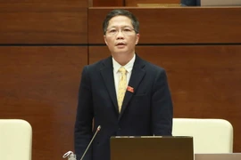 Bộ trưởng Bộ Công Thương Trần Tuấn Anh trả lời chất vấn. (Ảnh: Doãn Tấn/TTXVN)