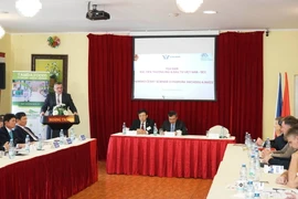 Phó Chủ tịch Phòng Thương mại Séc Borivoj Minar phát biểu. (Ảnh: Hồng Kỳ/Vietnam+)