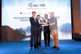 Bàn giao nhiệm vụ Tổng Thư ký ASCOPE nhiệm kỳ 2019-2024. (Nguồn: PVEP)