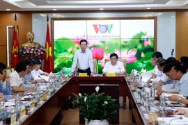 Trưởng ban Tuyên giáo Trung ương Võ Văn Thưởng phát biểu tại Hội nghị. (Ảnh: Phạm Kiên/TTXVN)