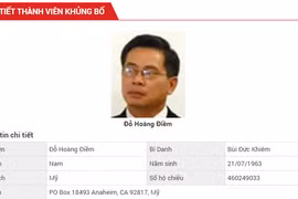 Thông tin về đối tượng Đỗ Hoàng Điềm - chủ tịch tổ chức khủng bố 'Việt Tân' trên Cổng thông tin điện tử Bộ Công an.