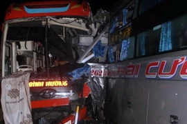 Hiện trường vụ tai nạn. (Ảnh: Trần Tĩnh/TTXVN)