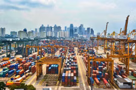 Quang cảnh bến cảng ở Singapore. (Nguồn: AsiaNews)