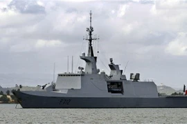 Tàu khu trục Courbet của Pháp. (Ảnh: AFP/TTXVN)