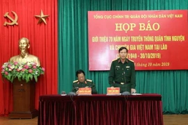 Đại tá Trịnh Văn Hùng, Phó Cục trưởng Cục Tuyên huấn thông tin với báo chí. (Ảnh: Văn Điệp/TTXVN)