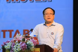 Phó Cục trưởng Cục phòng chống HIV/AIDS Phạm Đức Mạnh phát biểu tại Lễ khởi động. (Ảnh: An Đăng/TTXVN)