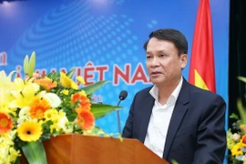 Ông Nguyễn Đức Lợi, Ủy viên Trung ương Đảng, Bí thư Đảng ủy, Tổng Giám đốc TTXVN, phát biểu tại buổi lễ. (Ảnh: Thành Đạt/TTXVN)
