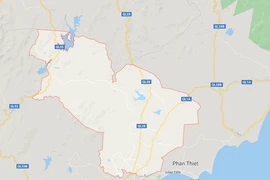 Vị trí huyện Hàm Thuận Bắc. (Nguồn: Google Maps)
