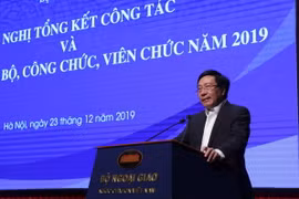 Phó Thủ tướng, Bộ trưởng Bộ Ngoại giao Phạm Bình Minh phát biểu kết luận. (Ảnh: Lâm Khánh/TTXVN)