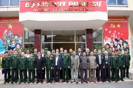 Trung tướng Đặng Kinh tại buổi gặp mặt các thế hệ thủ trưởng bộ chỉ huy qua các thời kỳ. (Ảnh: Tống Trọng/TTXVN)