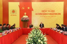 Tổng Bí thư, Chủ tịch nước Nguyễn Phú Trọng phát biểu tại Hội nghị. (Ảnh: Trí Dũng/TTXVN)