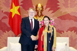 Chủ tịch Quốc hội Nguyễn Thị Kim Ngân tiếp đoàn Ủy ban Thương mại Quốc tế của EP do ông Bernd Lange, Chủ tịch Ủy ban làm trưởng đoàn đang thăm và làm việc tại Việt Nam. (Ảnh: Trọng Đức/TTXVN)