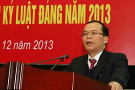 Ủy viên Bộ Chính trị, Chủ nhiệm Ủy ban Kiểm tra Trung ương Ngô Văn Dụ phát biểu khai mạc hội nghị. (Ảnh: Phương Hoa/TTXVN)
