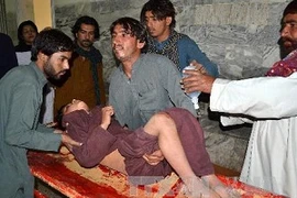 Hiện trường một vụ đánh bom tại Pakistan (Nguồn: AFP/TTXVN)