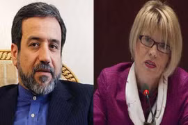 Thứ trưởng Ngoại giao Abbas Araqchi và đại diện EU, bà Helga Schmidt (Nguồn: Press TV)
