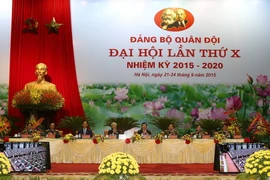 Tổng Bí thư Nguyễn Phú Trọng, Chủ tịch nước Trương Tấn Sang, Thủ tướng Nguyễn Tấn Dũng tham gia Đoàn Chủ tịch Đại hội. (Ảnh: Trí Dũng/TTXVN)