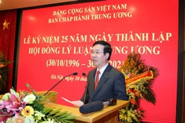 Ông Võ Văn Thưởng, Ủy viên Bộ Chính trị, Thường trực Ban Bí thư phát biểu. (Ảnh: Phạm Kiên/TTXVN)