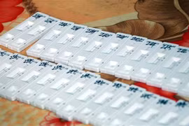 Mẫu sàng lọc COVID-19 của người dân phường Vị Hoàng, thành phố Nam Định (tỉnh Nam Định). (Ảnh: Văn Đạt/TTXVN)