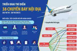 Triển khai thí điểm 38 chuyến bay nội địa từ 10/10-20/10