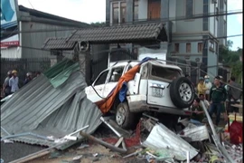 Hiện trường vụ tai nạn. (Ảnh: Đậu Tất Thành/TTXVN)