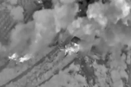Không quân Nga không kích trúng mục tiêu IS tại Syria. (Nguồn: Reuters/TTXVN)