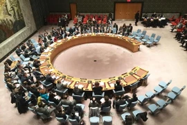 Toàn cảnh phiên họp của HĐBA LHQ thông qua nghị quyết về IS chiều 20/11. (Ảnh: Minh Nga/Vietnam+)