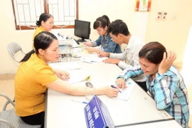 Hoạt động tư vấn giới thiệu việc làm tại Trung tâm Giới thiệu việc làm tỉnh Nghệ An. (Ảnh: Anh Tuấn/TTXVN)