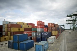 Hoạt động vận chuyển, bốc dỡ hàng hóa tại cảng Mariel, ngoại ô thủ đô La Habana, Cuba ngày 6/10. (Nguồn: Reuters/TTXVN)