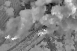 Không quân Nga không kích trúng mục tiêu IS tại Syria. (Nguồn: Reuters/TTXVN)