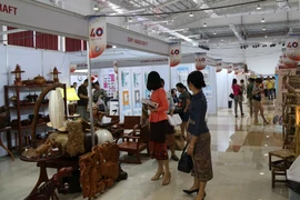 Gian hàng của Việt Nam tại Hội chợ. (Ảnh: Phạm Kiên/Vietnam+)