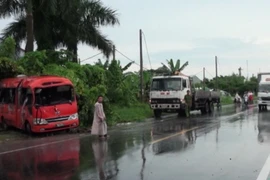 Hiện trường vụ tai nạn. (Ảnh: Thanh Sang/TTXVN)