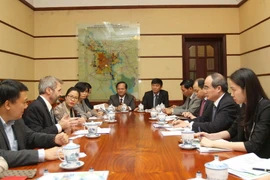 Quang cảnh buổi làm việc. (Ảnh: Thanh Vũ/TTXVN)