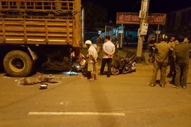 Hiện trường vụ tai nạn. (Ảnh: Đậu Tất Thành/TTXVN)